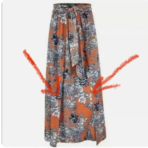 Cabi Calypso Maxi Skirt Paradise Floral Faux Wrap Sash Elastic Style 5250 size S - Picture 7 of 10